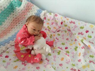 Adorable Solid Silicone Baby Girl Doll by Michelle Fagan
