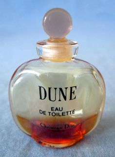 Christian Dior Dune Mini Perfume Bottle Eau de Toilette Almost Empty Iridescent