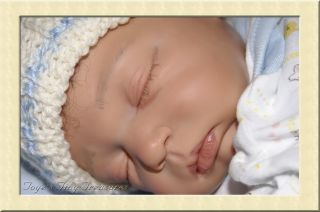 Biracial Reborn Baby Boy Doll Linde Scherer "Angelo" by Toye's Tiny Treasures