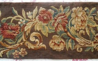 Aubusson Tapestry Birds Antique French 19th Century Petitpoint Floral Decor