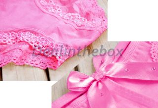 Sexy Cozy Lingerie Panties Briefs Lace Underwear Pink
