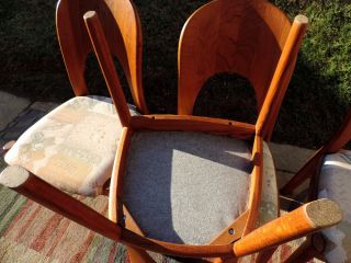 6 Teak Solid Wood Dining Chairs Top Quality Mid Century Danish Modern 1970'S