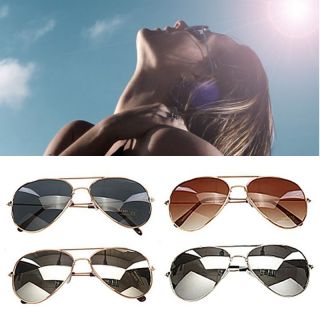 Fashion Men Women Metal Shades Classic Retro Aviator Oversize Sunglasses UV400
