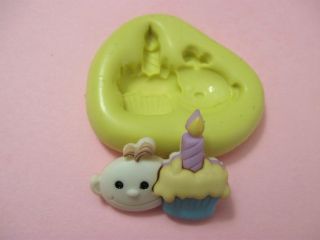 Newborn Baby Boy Girl Flexible Silicone Polymer Clay Gumpaste Fondant Push Mold