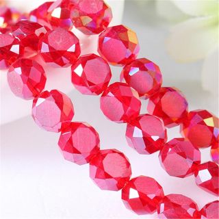 Wholesale Faceted Rondelle Glass Crystal Beads Loose Beads Jewelry Making 8mm