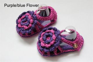 Lovely Cute Handmade Crochet Flower Sandals Shoes Newborn Baby Photograph New