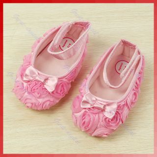 1 Pair Kids Baby Girl Princess Cute Rose Flower Toddler Shoes 3 18 Months 2 Colo