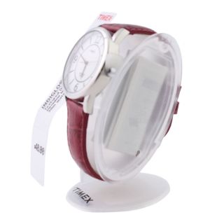 Fashion Women Genuine Leather Strap Indiglo Dial Timex T2N689 Quartz Wrist Watch