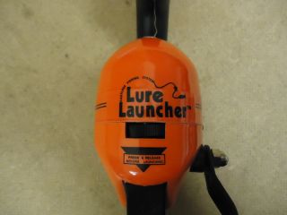 Lure Launcher Castless Fishing System Orange Black Gear 3 2 1 Plastic Metal