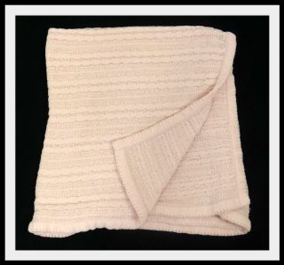 Amy COE Chenille Baby Blanket Pink Cable Knit Limited Edition