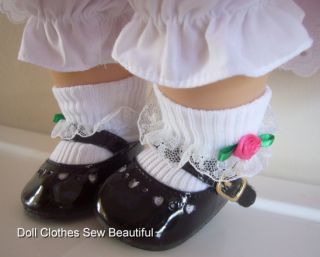 Doll Clothes Fit Bitty Baby Blk Shoes Fuchsia Rose Sox