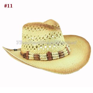 New Hot Cool Western Texas Rodeo Style Cowboy Cowgirl Unisex Straw Hat One Size