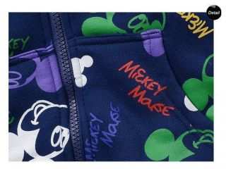 Mickey Mouse Kids Toddler Boys Girl Zipper Winter Thick Fleece Hoodies Outerwear