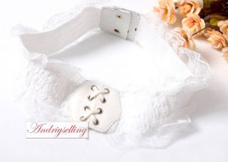 Women's Girl Lady Fashion Casual Elastic Stretch Lace Lacy Corset Waist Belt New