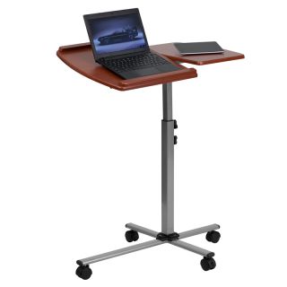 Height Adjustable Tilting Top Cherry Computer Laptop Notebook Desk Table Cart