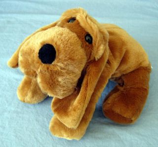 Stuffed Plush Bloodhound Dog Animal Blood Hound Unipak Designs Brown Droopy