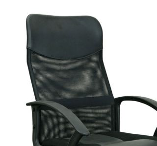 New Modern Design High Back Fabric Office Chair Black with Arms Classical Simple