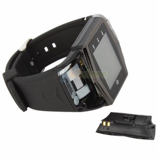 New 1 55 inch Wrist Watch Cell Phone Quad Band Bluetooth 2GB Card GD910 Black
