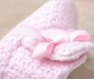 1 Baby Girls Princess Fleece Bow Warm Soft Snow Shoes Boots 0 6M