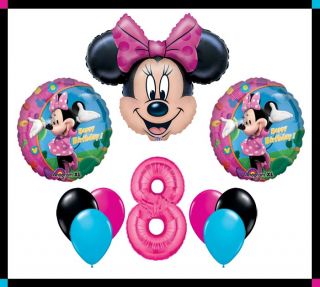 Disney Minnie Mouse Clubhouse "8" Happy Birthday Balloon Set Party Decoration