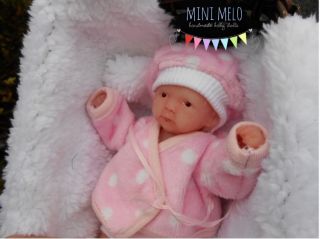 Full Solid Silicone Baby Girl 6" by Melo No Reborn
