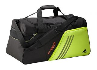 Mens Adidas F50 Large Sports Holdall Team Kit Gym Travel Bag Black Green