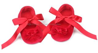 Toddler Baby Girls Velvet Ballet Slippers Infant Soft Sole Crib Shoes Size 1 2 3