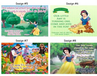 Princess Snow White Birthday Party Ticket Invitations Supplies and Favors