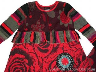 New Girls Boutique Zaza Couture Sz 7 Rezija Red Flower Pant Outfit Dress Clothes