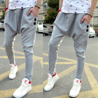 Men's Casual Sporty Hip Hop Dance Harem Baggy sweat Pants Trousers Slack R43 2