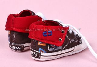 Baby Boy Girl Lace Up Walking Shoes Soft Sole High Top Sneakers Size 3 12 Months