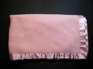 KB Koala Baby Pink Fleece Blanket w Matching Satin Edge Binding Babies R US Bru