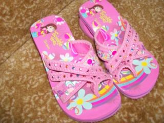 Skechers Twinkle Toes Pink High Heel Flip Flop Thong Sandals Toddler 10 11