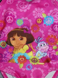 Dora The Explorer Toddler Girls Bathing Swim Suit Swimwear Size 12 18 Months
