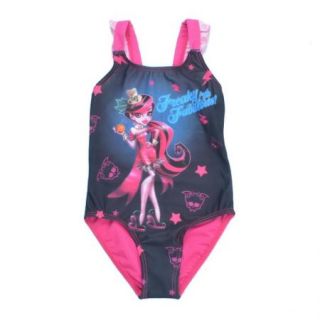 New Girls Kids Eyes Monster High Skull Swimsuit Swimming Swimwear 6 14Y Bathing