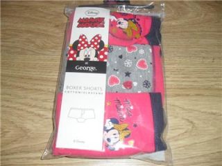BNIP Pkt of 3 Disney Minnie Mouse Shorts Knickers Briefs
