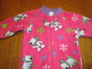 Place Fleece Pajamas Baby Infant Girl Used Clothing Sleepwear Size 3 6 Months