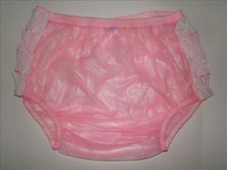 New Soft Adult Baby PVC Frilly Pull on Plastic Pants P003 5