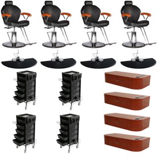 New Salon Equipment Styling Chair Mat Wall Mount Station Trolley Package DP 70E