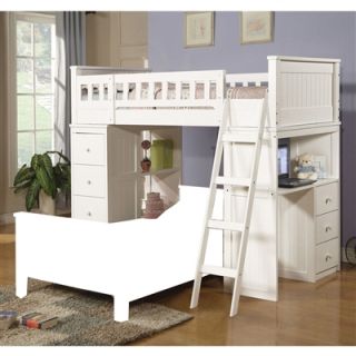 Willoughby Youth Kids Girls Boys Twin Loft Bunk Bed w Ladder White Finish New