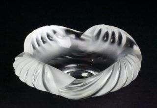 Lalique France Beautiful 6 " Intricate Art Glass Bowl Nice