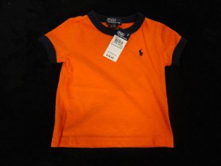 Polo Ralph Lauren Baby Boy Boys Toddler Tee Shirt T Shirt 12M Orange