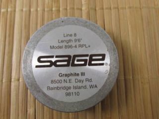 Sage 896 4 RPL Graphite III 9'6" WEIGHT8 4 Piece Fly Fishing Rod