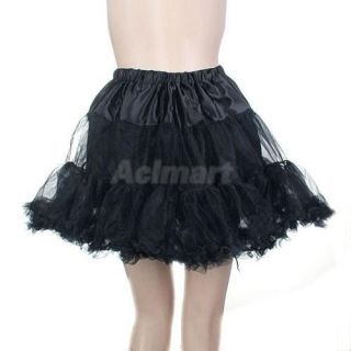 Lady Girls Satin Tutu Tulle Layer Skirt Petticoat Dress