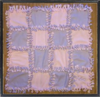 Personalized Blue Baby Boy Tied Knot Blanket Quilt Gift