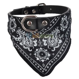 Elegant Style Pet Dog Bandana Scarf Collar Neckerchief Brand M Size Black
