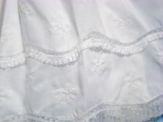 Hand Embroidered Lace Christening Gown Set w Snowflake Embroidery NB 3M Reborn