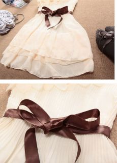 Korea Fashion Style Nice One Shoulder Sweet Pleated Party Chiffon Dress Hot Sell
