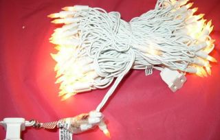 400 Frost White Outdoor Christmas Lights 25' White Wire