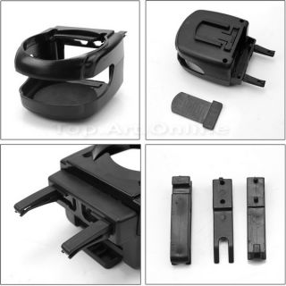 Black Car Vehicle Beverage Bottle Can Drink Cup Holder Stand Clip Accessories